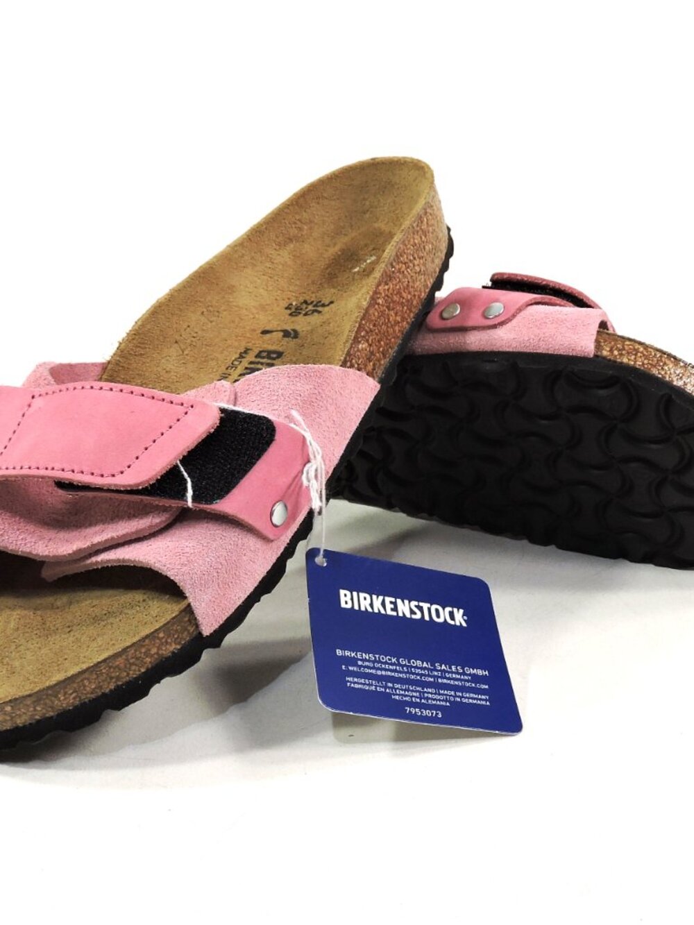 BIRKENSTOCK 🇩🇪 WOMEN'S PINK SOFT LEATHER COMFORT FLAT SUMMER SANDALS - Picture 7 of 7